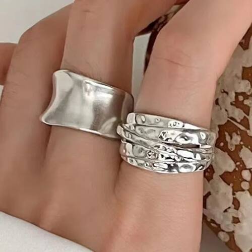 Sterling Silver Ring For Women Jewelry Wide Simple Open