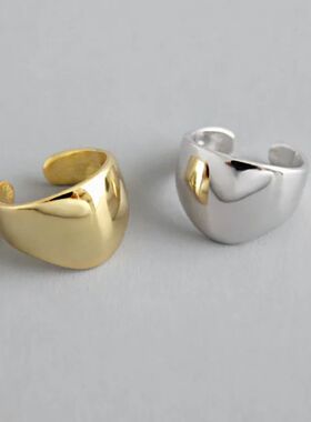 1Pcs Gold Plated Punk Ear Cuff Earrings Non-Piercing Smooth