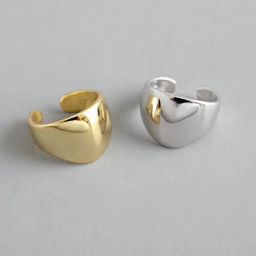 1Pcs Gold Plated Punk Ear Cuff Earrings Non-Piercing Smooth