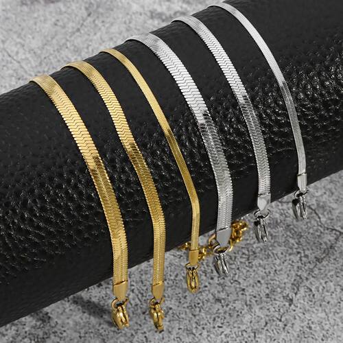 2/3/4/5MM Stainless Steel Bracelet For Women Men Gold Color