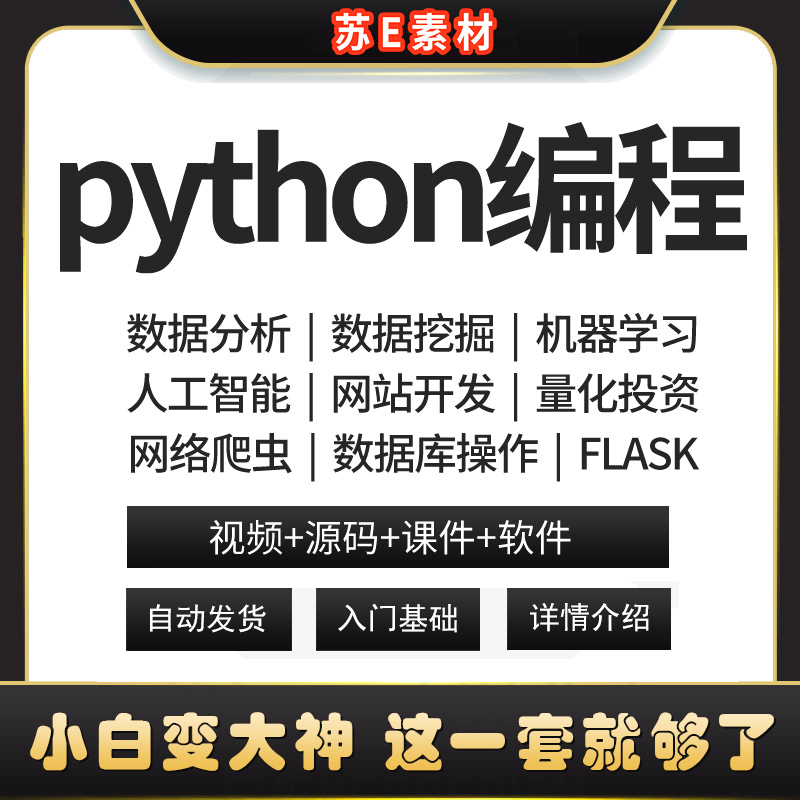 新Python编程从入门到实战pdf教程自学全套教学视频书籍电子版-封面