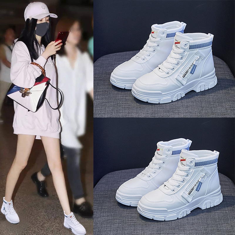 黑覓ins韓版春秋馬丁靴女2022冬季加絨保暖學生短靴厚底加厚靴子_黑覓旗艦店_女鞋