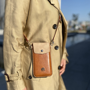 斜挎包mateXT挂颈皮套斜挂包P80pro X6真皮手机包mate60pro 适用于斜跨适配华为斜挎手机保护套mate70PRO