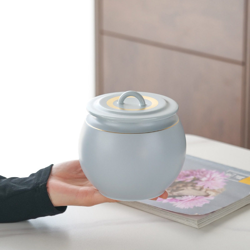 密封罐茶叶罐罐子礼品茶仓陶瓷存茶罐大罐厂家小额批发现代简约