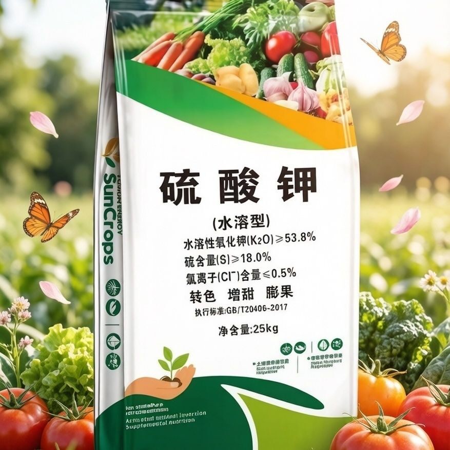 硫酸钾氧化钾果树转色增甜膨果蔬菜叶面肥玉米水稻棉花保花保果