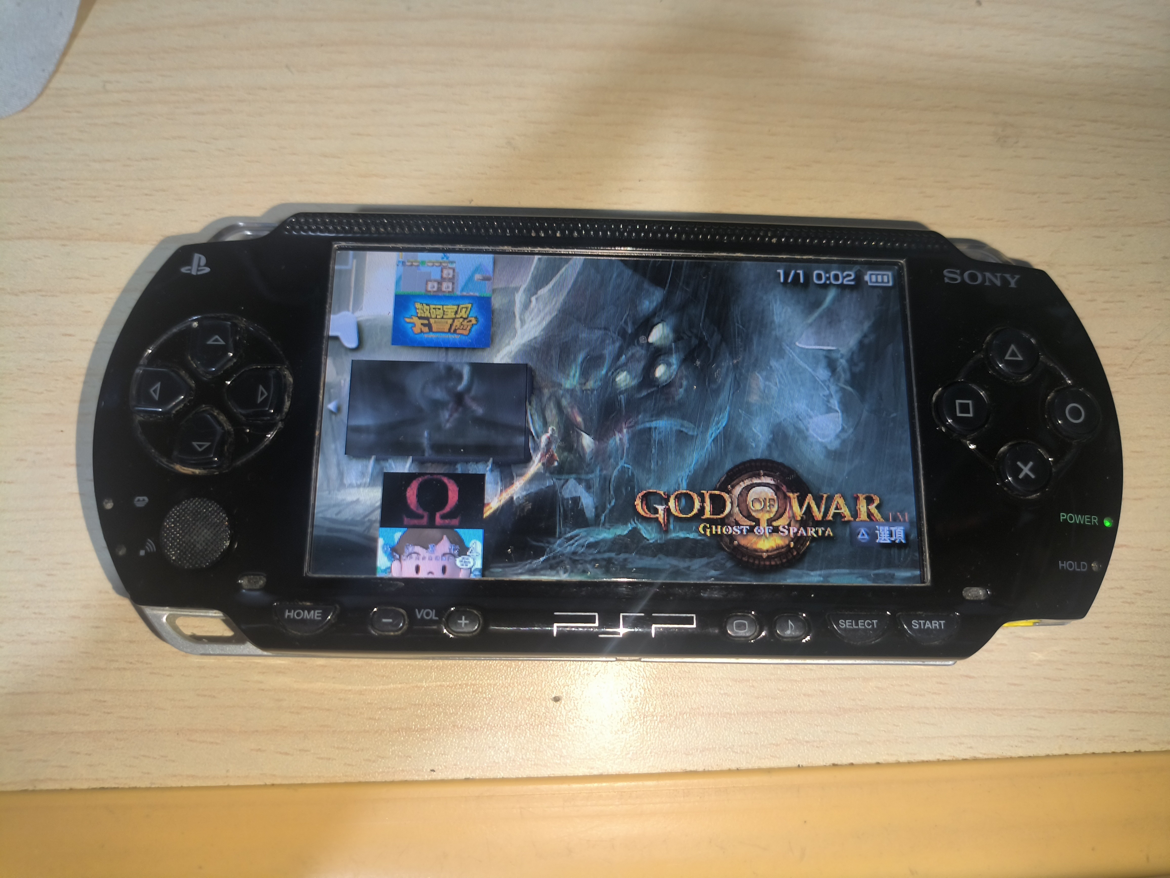 psp1000掌上游戏机黑色装满游戏怀旧童年掌机
