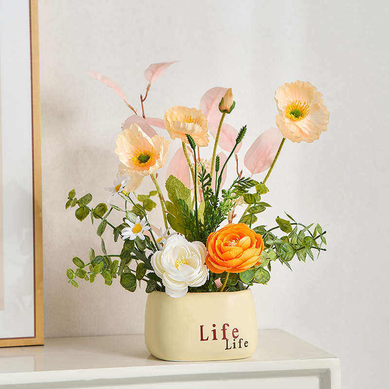 假花仿真花摆设盆栽家居客厅茶几餐桌摆件塑料干花艺花卉高档装饰,家居饰品,仿真花/假花,淘宝优惠券,粉丝福利购,淘宝优惠卷