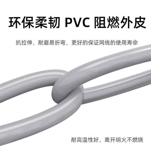 超六类超5类过测高导电铜包铝高速网线cat6非屏蔽环保阻燃PVC网线