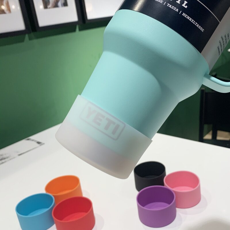 硅胶杯套Yeti吸管杯垫739ml 1L车载冰霸巨无霸防摔防摔底座底套