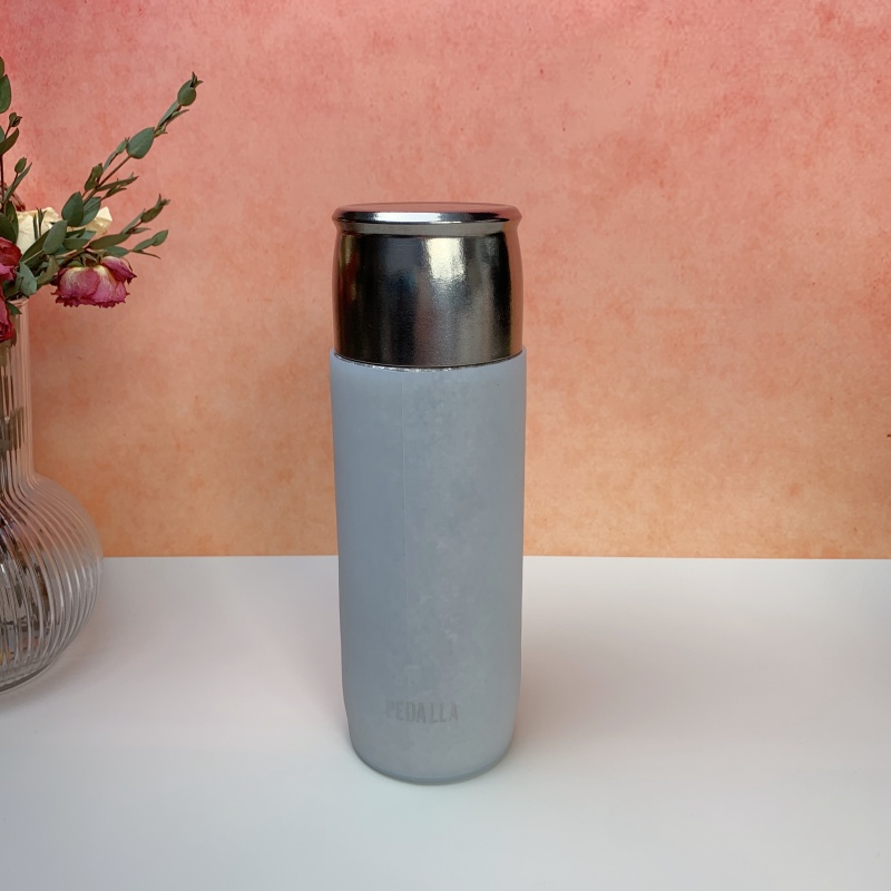 邦达保温杯垫450ml硅胶杯套钛杯底托防磨防摔茶杯通用透明保护套