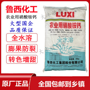 鲁西硝酸铵钙速效氮肥高钙肥全水溶料速效钙肥补钙防裂果防脐腐病