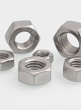 316/316L/201不锈钢六角螺母螺栓螺帽螺丝帽大全M3M4M5M6M8-M64