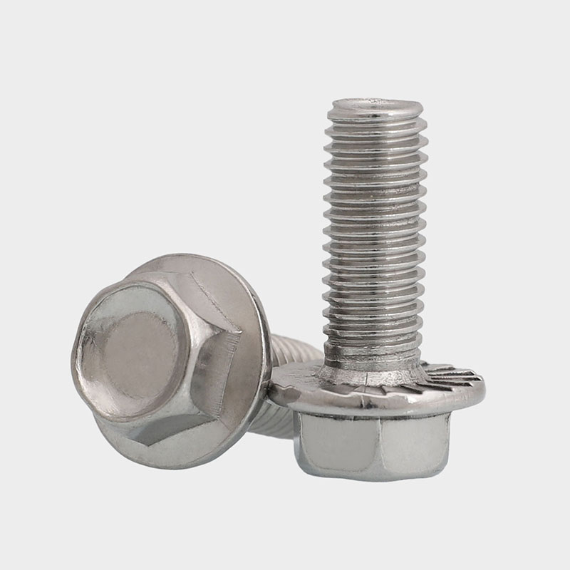 304不锈钢法兰面螺栓防滑外六角