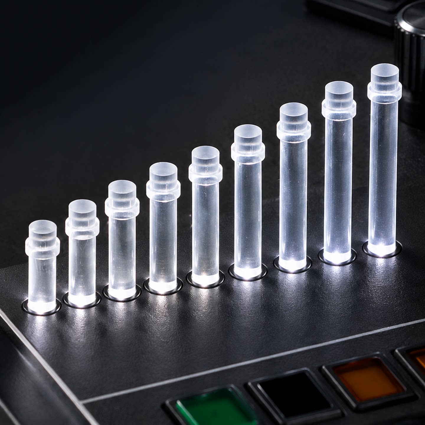 PC透明带卡痕导光柱3mmLED灯罩
