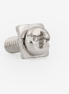 M3.5M4M5镀镍圆头十字四方垫片二组合螺丝接线端子压线开关螺钉GG