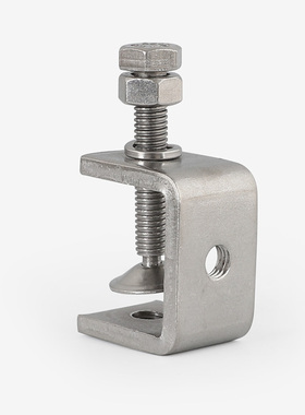 不锈钢老虎卡夹工字方管固定虎口万能卡扣铁c型夹u形型抱箍锁扣GG