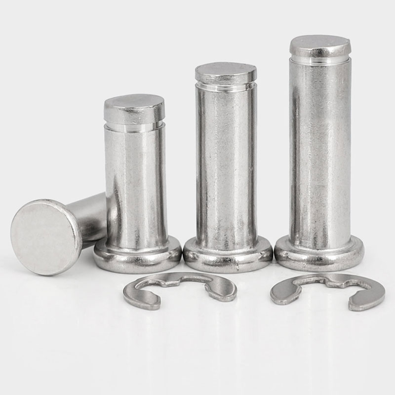 平头带槽销双头卡簧销定位圆柱销