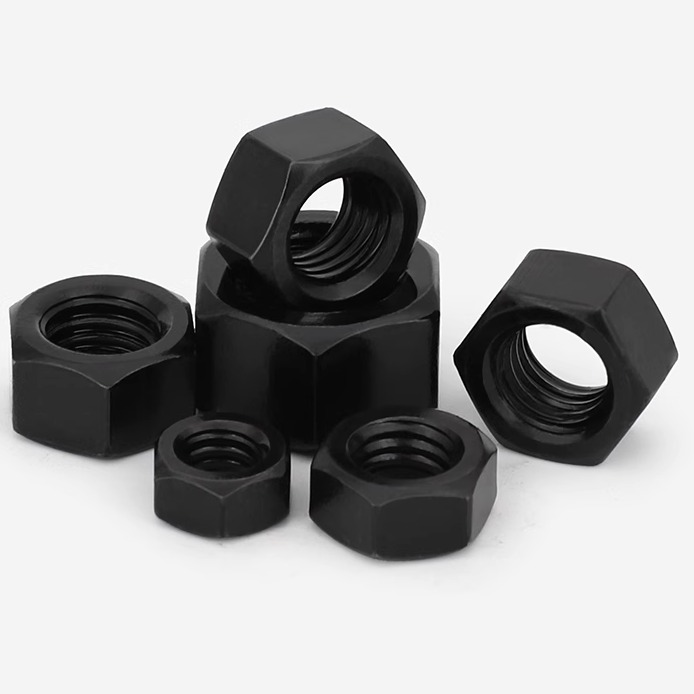黑色六角螺母2/3/4mm细牙