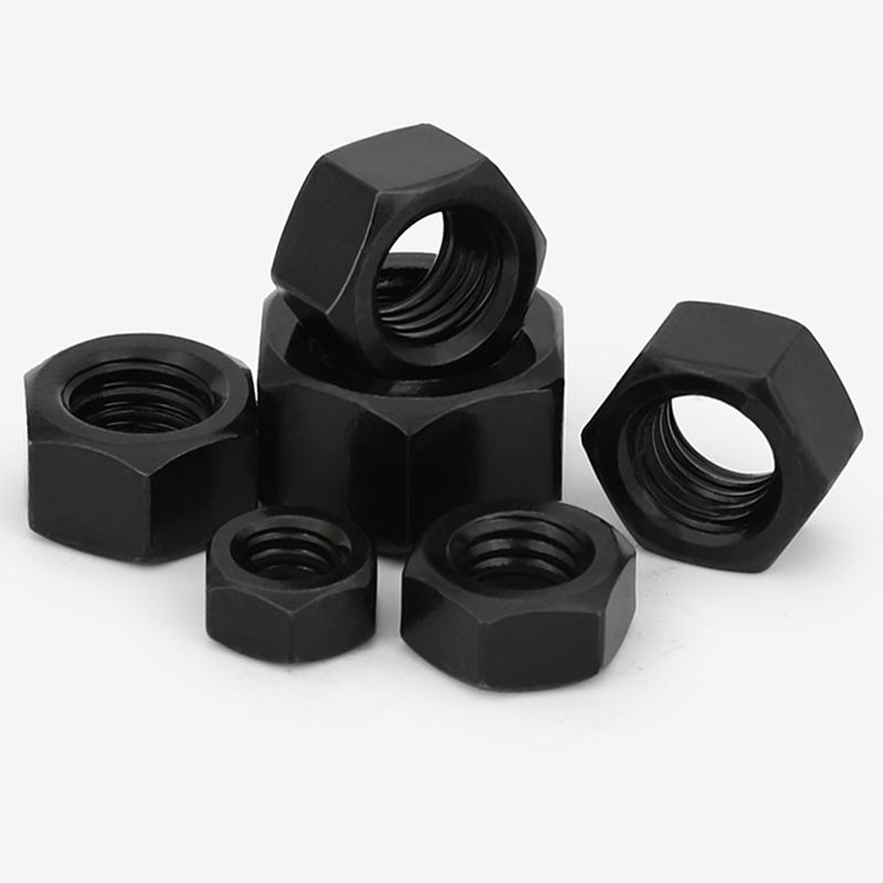 高强度六角发黑螺丝帽