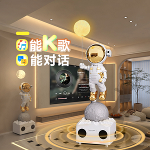 客厅电视柜旁边落地摆件家庭k歌音响套装太空人宇航员蓝牙音响