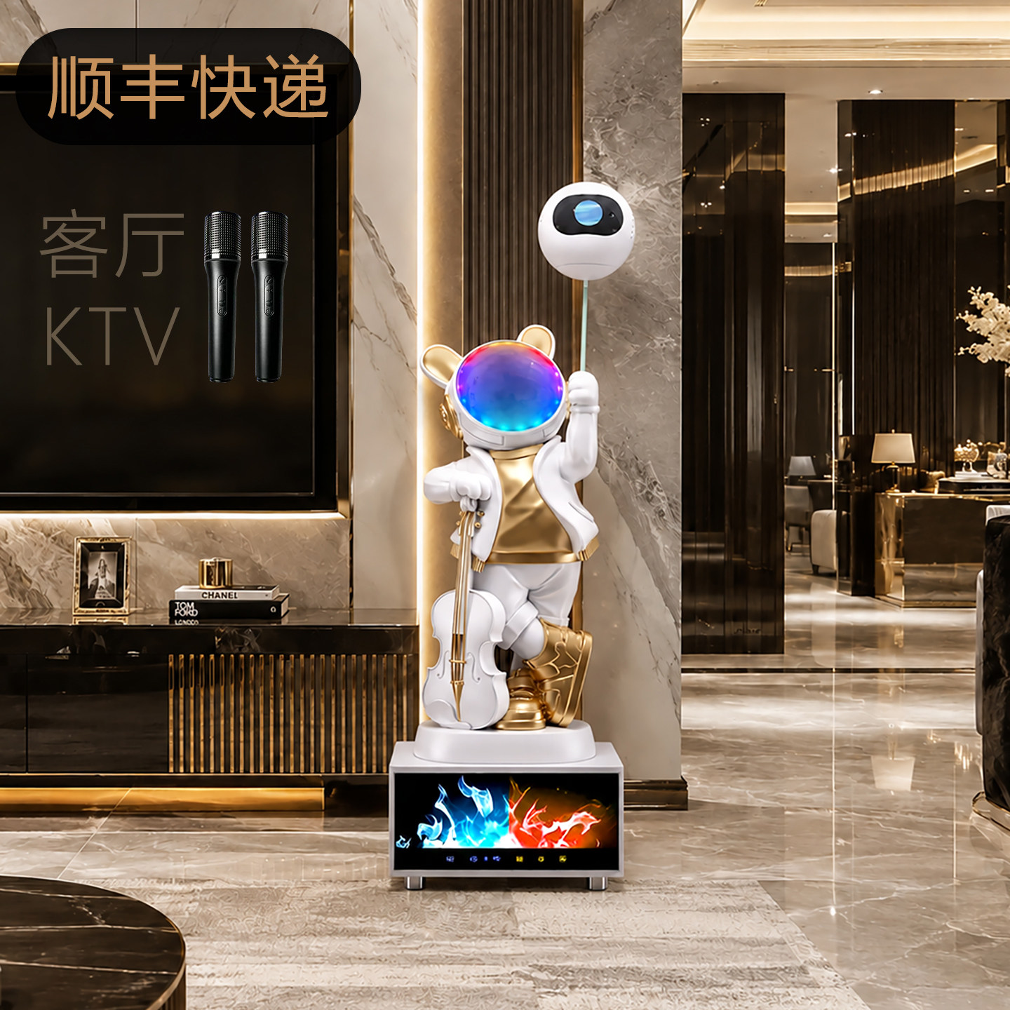 大型客厅宇航员摆件轻奢图片