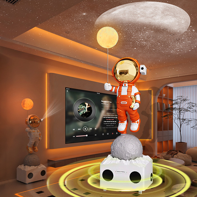 电视柜旁边落地摆件家庭k歌麦克风太空人宇航员大摆件轻奢高级感