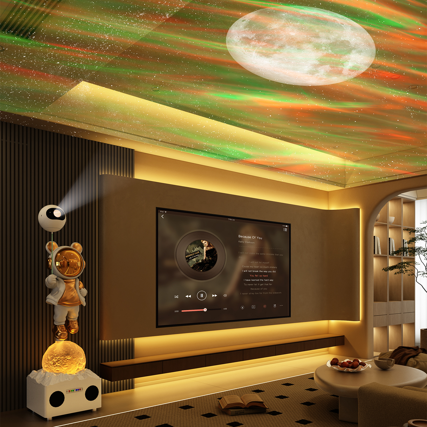 K歌落地摆件电视柜沙发旁边高端大气上档次太空人宇航员大型乔迁