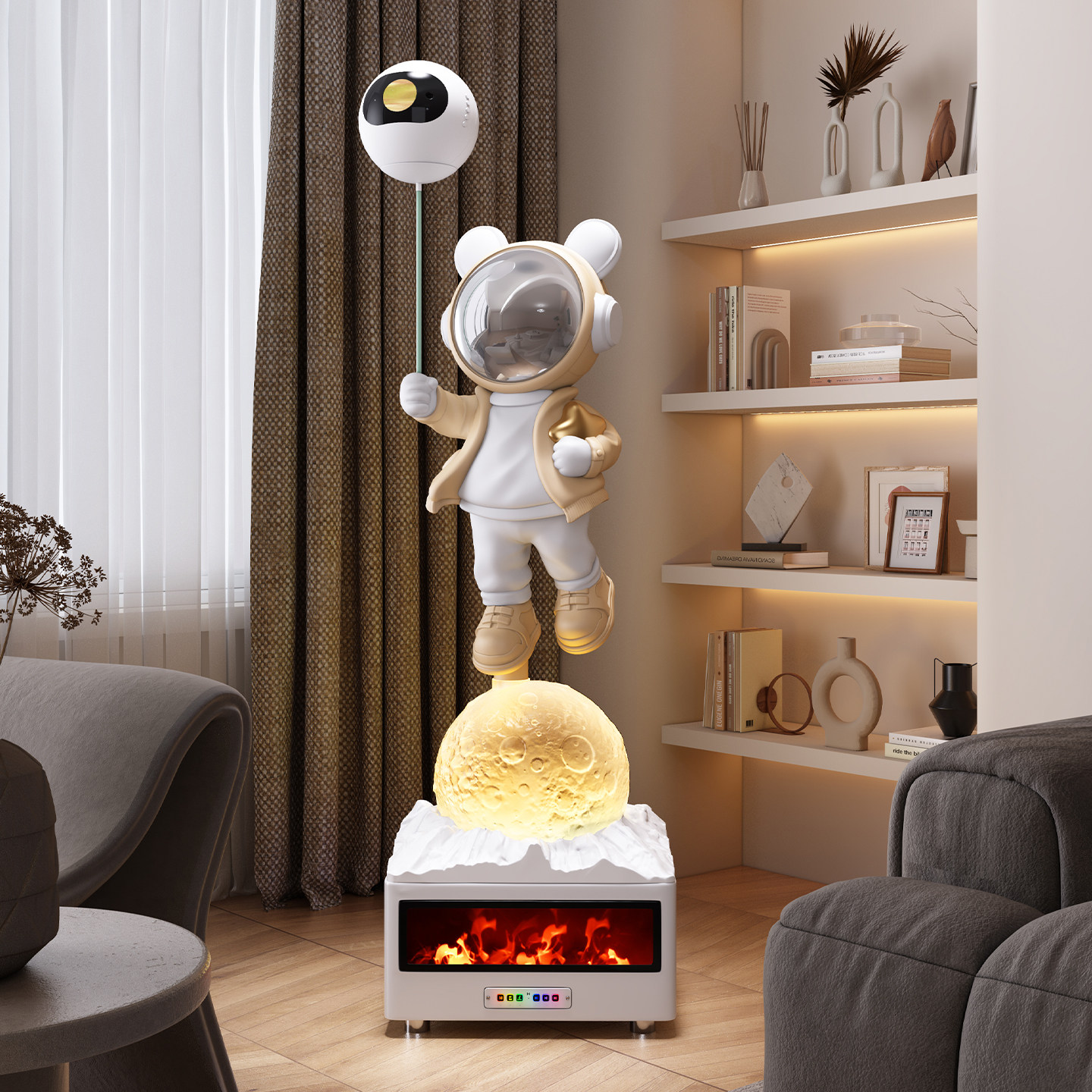 K歌太空人宇航员大摆件客厅沙发边电视机柜旁落地高端乔迁星空灯