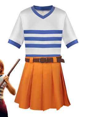 真人版电影海贼王娜美cos服动漫二次元服装女万圣节表演cos服