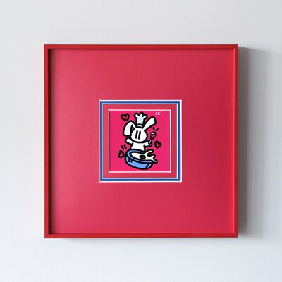 现代轻奢女孩卧室床头装饰画高级感客厅创意多巴胺粉挂画小尺寸