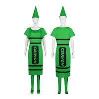 Halloween cosplay costume, adult funny role-playing stage costume, couple style crayon Cosplay 2D costume thumbnail 4