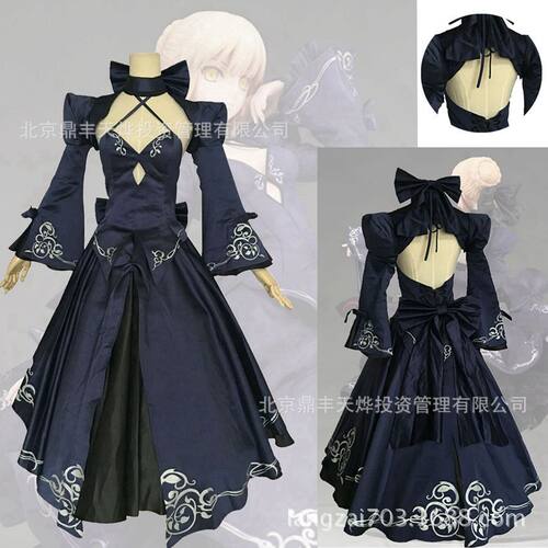 fate/命运之夜黑saber礼服剑士服阿尔托利亚sabercos服