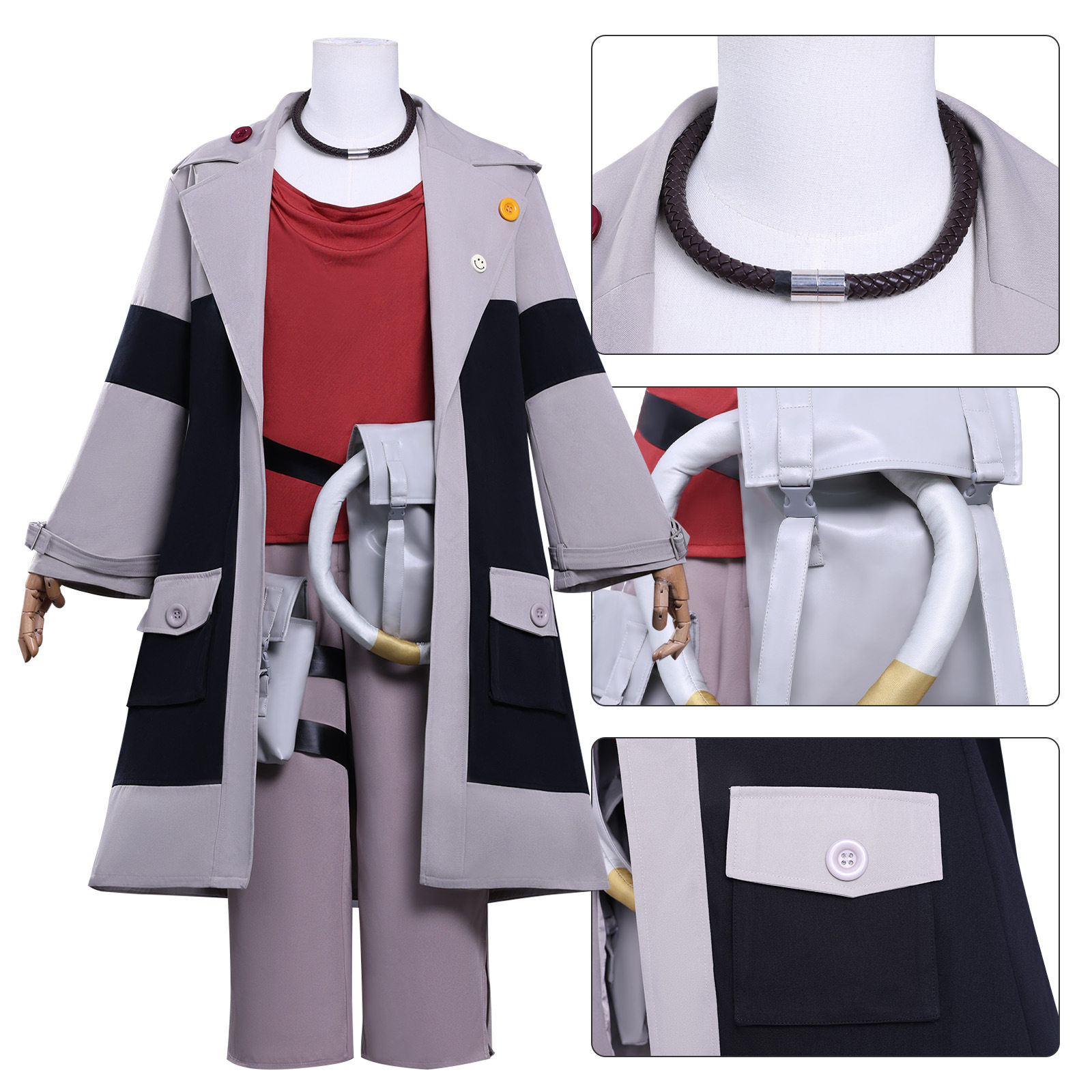 万圣节废渊战鬼恩吉cos服装Enjin游戏二次元C服表演舞台cosplay