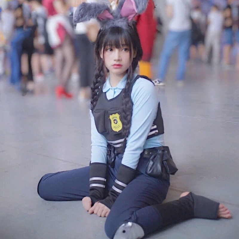 实拍疯狂动物城cosjudy朱迪兔子cos拟人服动漫cosplay服装全套