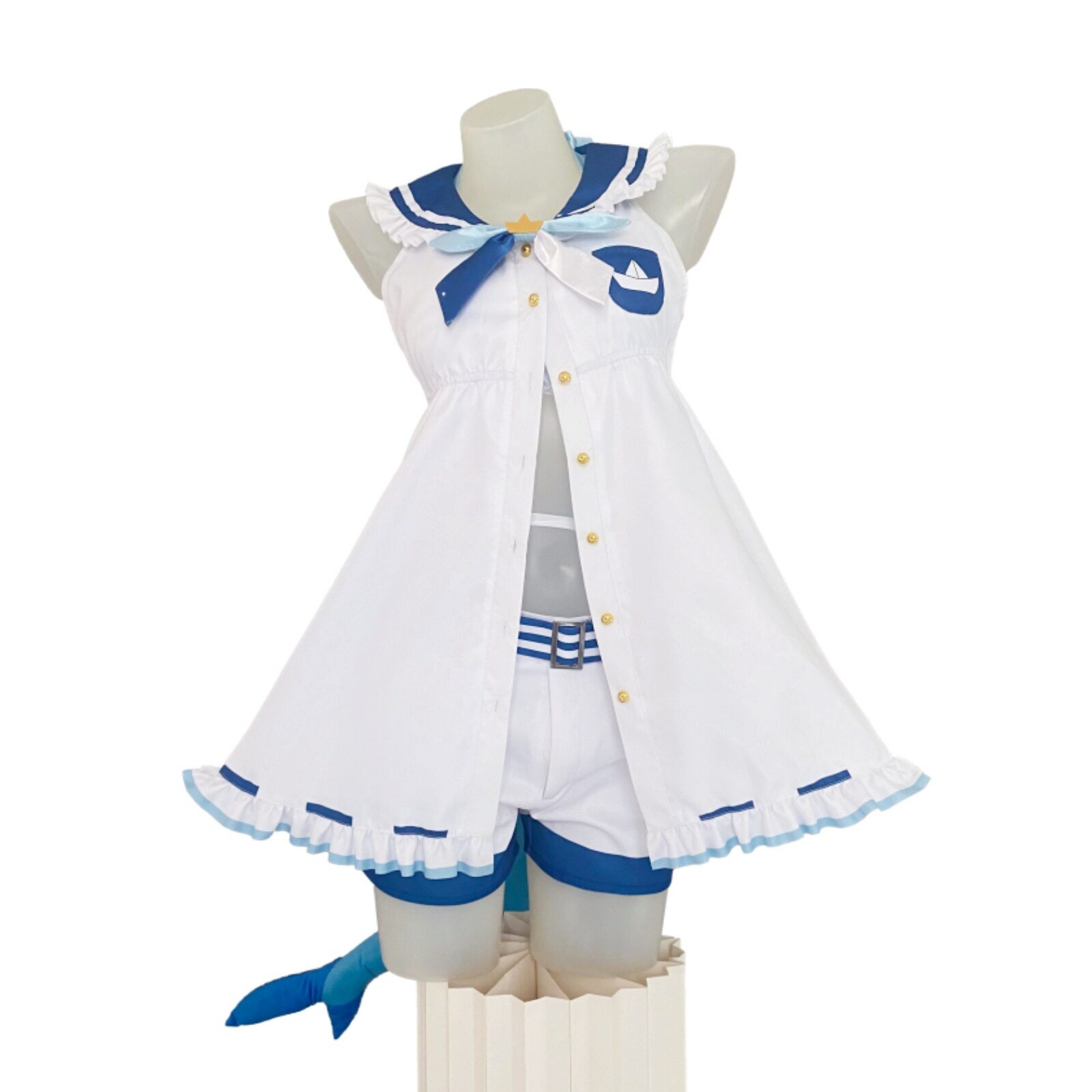 虚拟主播Guracos服转生鲨鱼子SamekoSabacosplay服装尾巴耳朵
