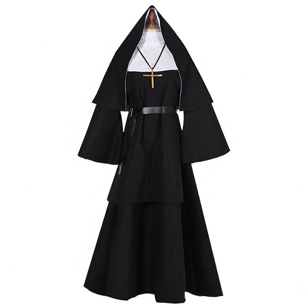 亚马逊万圣节TheNun鬼修女cos服恐怖修女服牧师cosplay服装