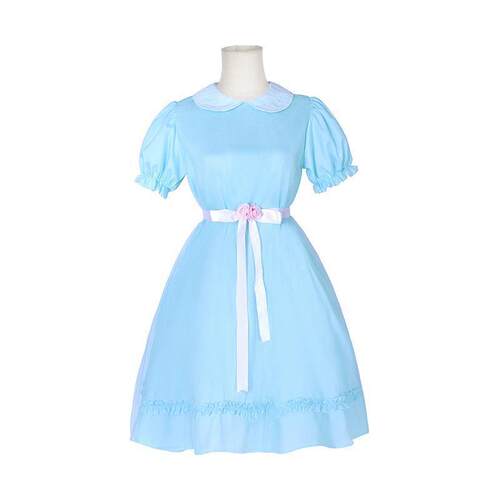 万圣节闪灵TheShiningcos服双胞胎女孩蓝色连衣裙恐怖角色演出