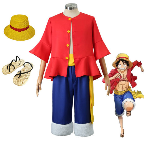 路飞cos服海贼王衣服两年后二代cosplay草帽鞋子道具服装角色扮演