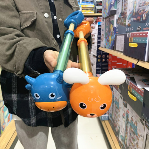 智慧猫萌宠水枪抽拉可爱卡通棒