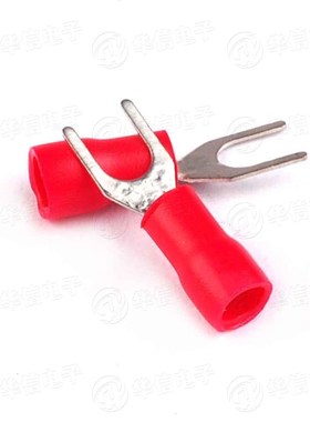 红色100只 SV1.25-4/3.2接线端子1.5平方Y型1-3U型线叉形端子叉子