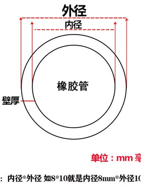 启佳悦茂 白色橡胶管真空橡胶软管 真空管 抽真空软管 真空负压管