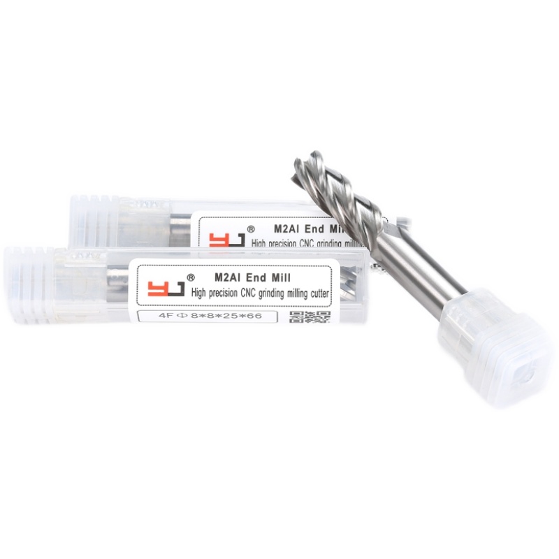 YJ超硬白钢立铣刀3刃全磨铣刀高速钢铣刀铝专用铣刀i1.5-25mm三齿