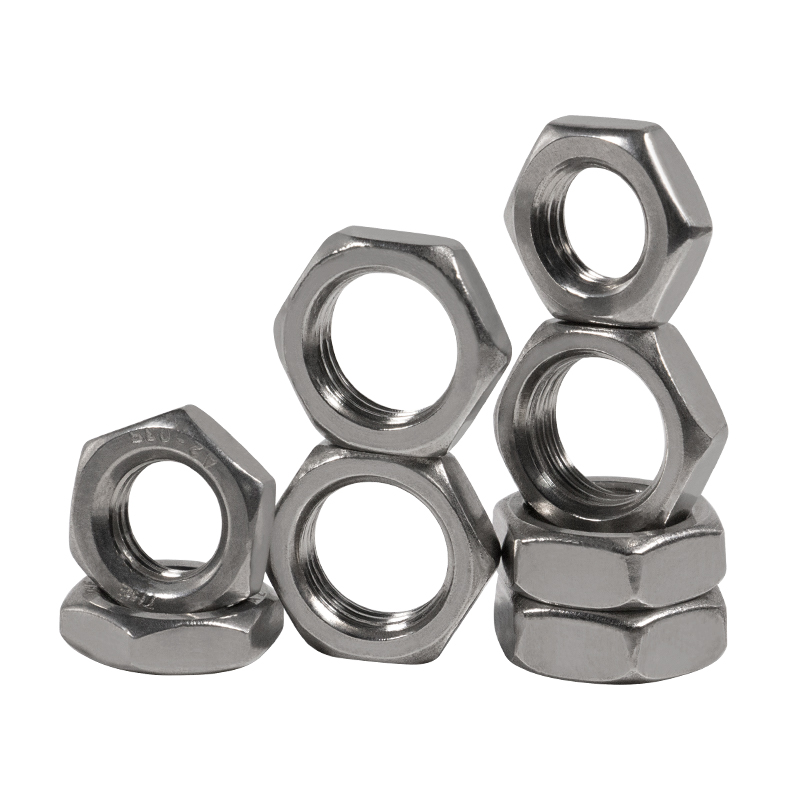 304不锈钢细牙薄六角螺母螺丝帽灯饰非标英制螺母1.0牙距M8M10M12