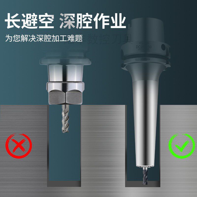 台湾HSK63A 40A后拉刀柄100A HSK32E 40E 50E 25深腔加工SDC06 08