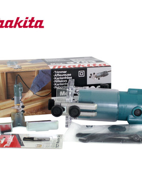 牧田修边机3703木工镂铣机家具雕刻机手提1/4电木铣电木铣开槽机