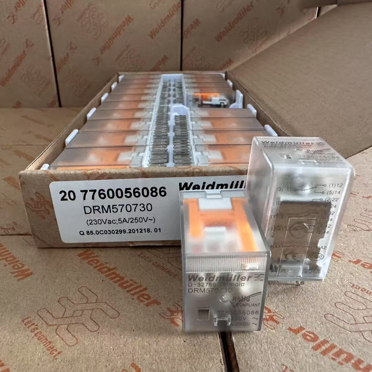 DRM继电器魏德米勒14脚220V