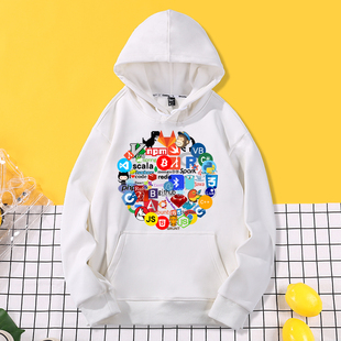 极客程序员猿码农软件编程代码语言计算机bug连帽衫卫衣外套衣服