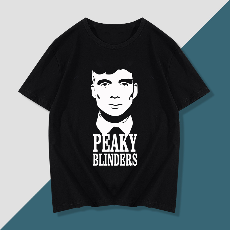 剃刀党谢尔浴血黑帮短袖T恤衣服