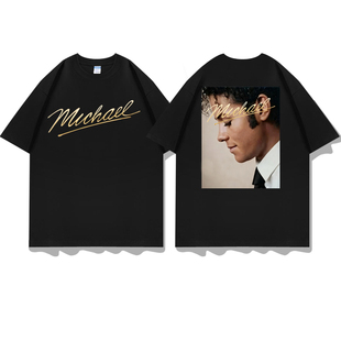 迈克尔杰克逊经典舞台动作太空舞步电影周边短袖T恤衣服半袖体恤