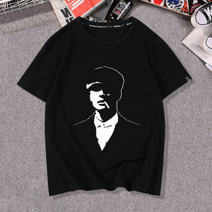 浴血黑帮电影周边剃刀党谢尔比短袖T恤衣服体恤半袖打底文化衫潮